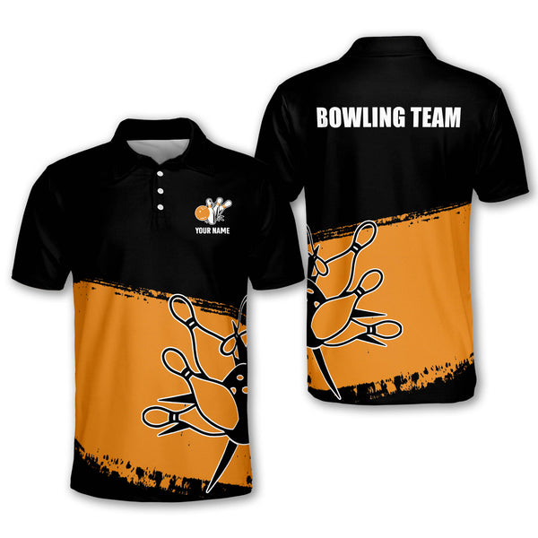 Tendpins Custom Bowling Shirts for Men, Men's Bowling Shirt Polo Shirts