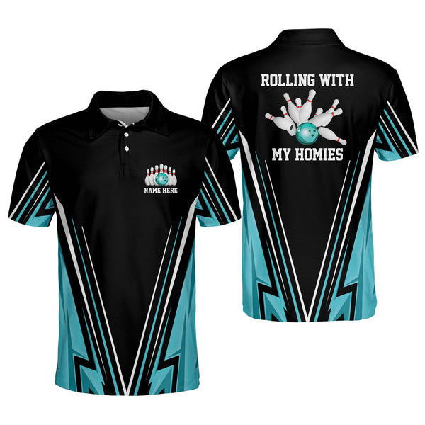 Tendpins Custom Bowling Shirts for Men, Rolling with My Homies Men's