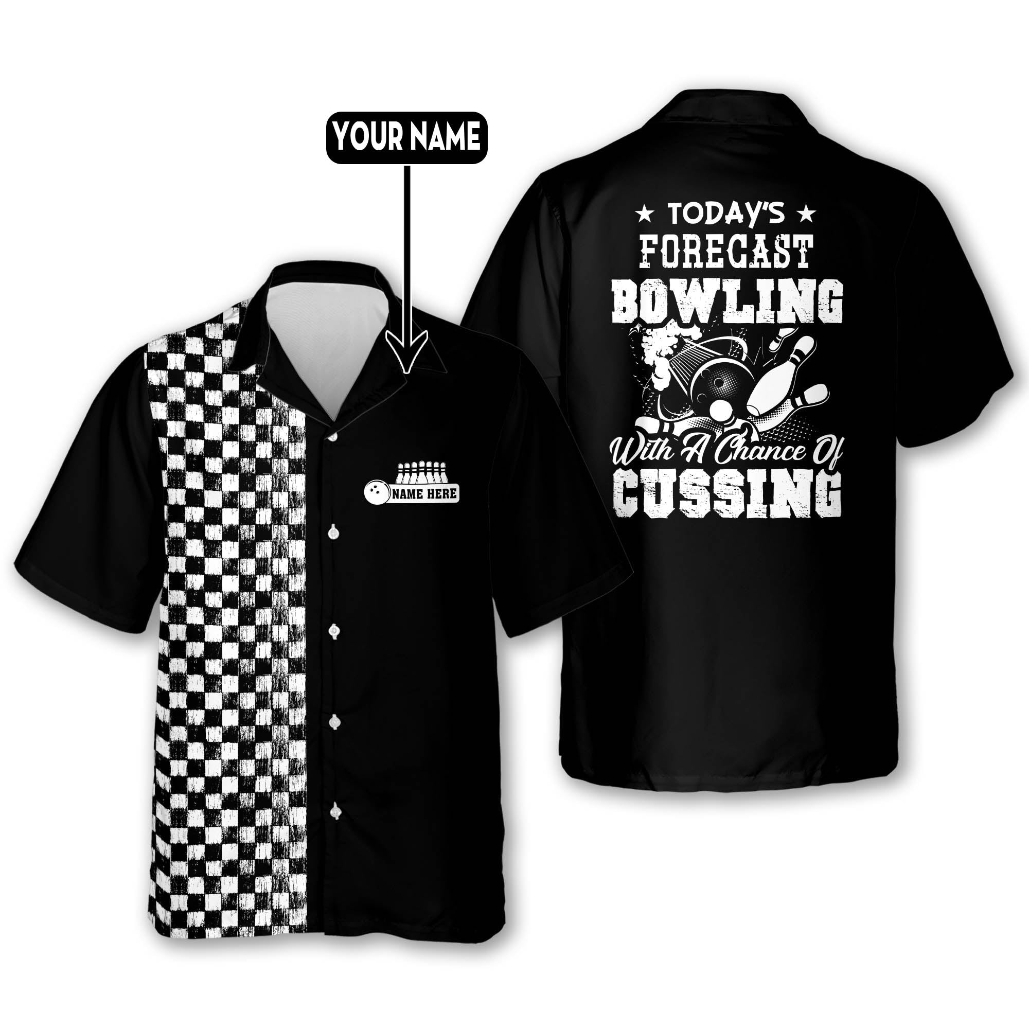 Custom Retro Bowling Shirts For Men And Women Today's Forecast