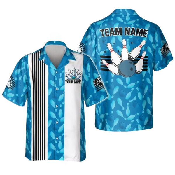 Custom Retro Hawaiian Bowling Shirts, Custom Bowling Team Shirts BE0056