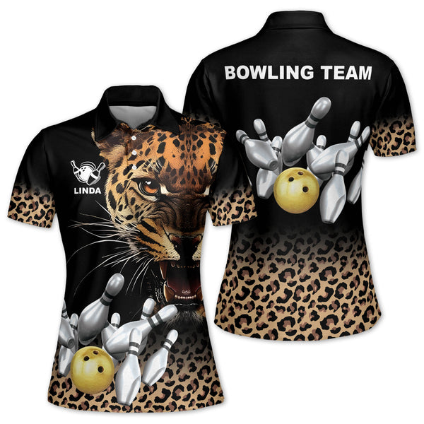 Custom Women's Tiger Bowling Polo Shirts, Custom Tiger Bowling Team Shirts For Women BZ0247