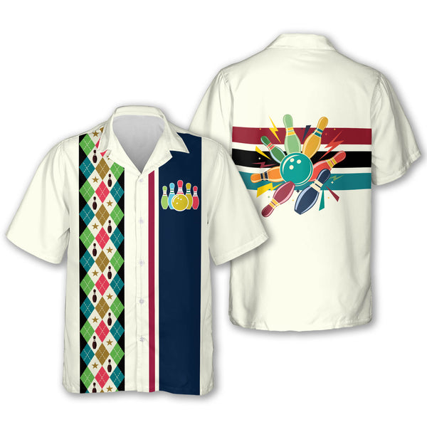 Vintage Hawaiian Bowling Shirts For Women, Vintage Bowling Shirts Womens BZ0248