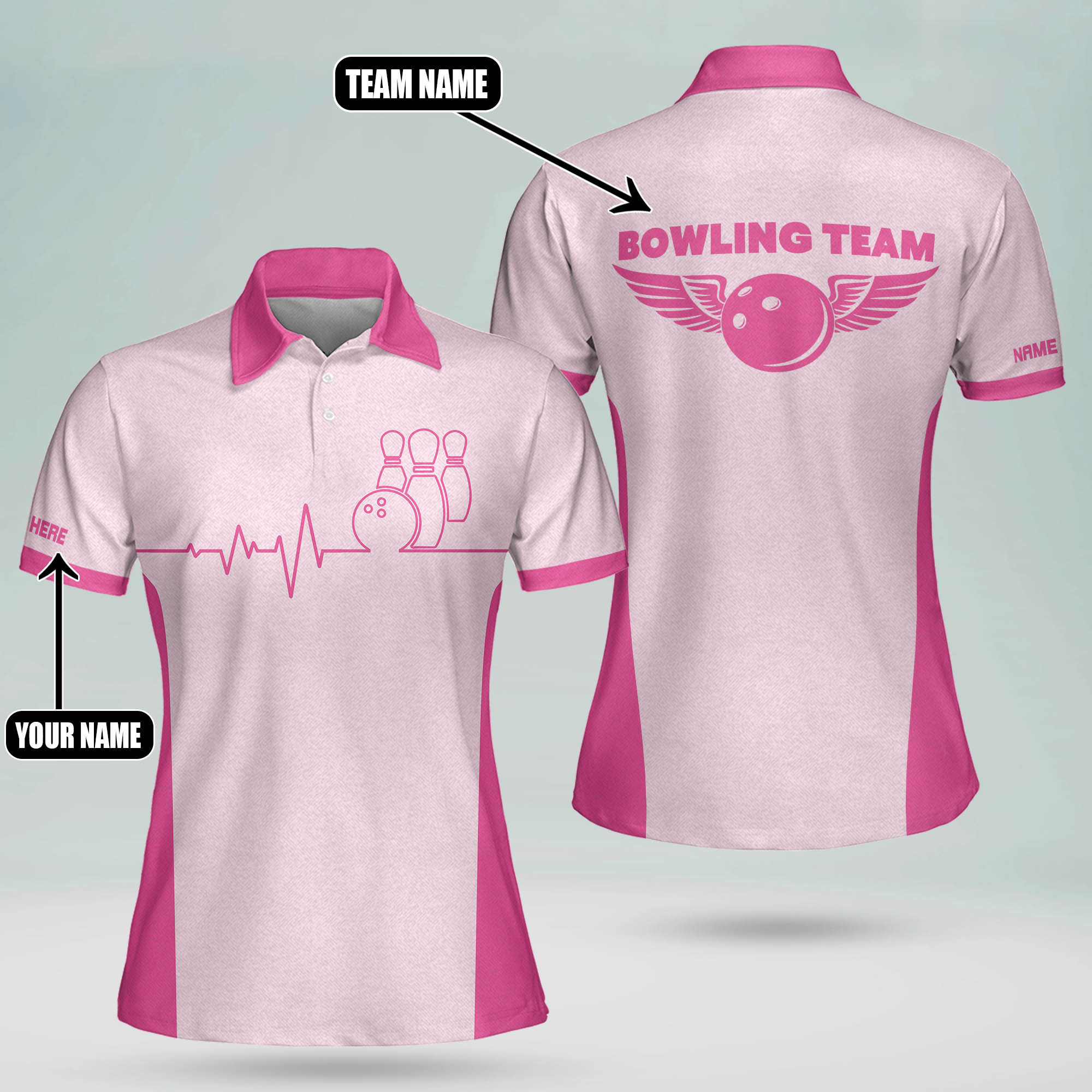 Custom Bowling Polo Shirts For Women Custom Retro Bowling Shirts For