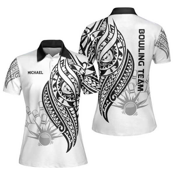 Custom Bowling Shirt For Women, Custom Tribal Women's Bowling Polo Shirt For Women, Custom Bowling Team Shirts Womens BW0120