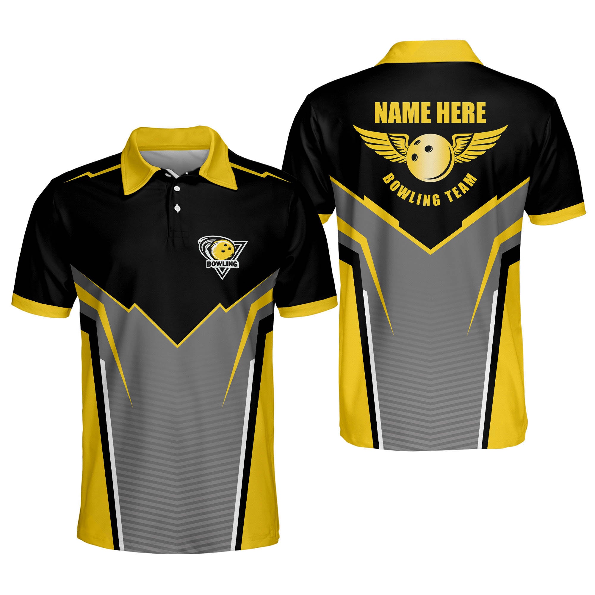 Custom Bowling Shirts for Men Men's Bowling Shirt Short Sleeve Polo, USA Bowling Team Shirts for Men and